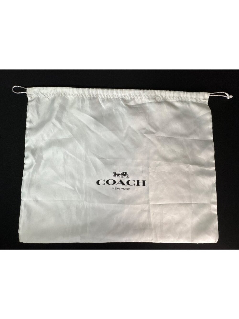 Coach New York Dust Bag Large 19" x 15" White Drawstring Bag Storage Handbags